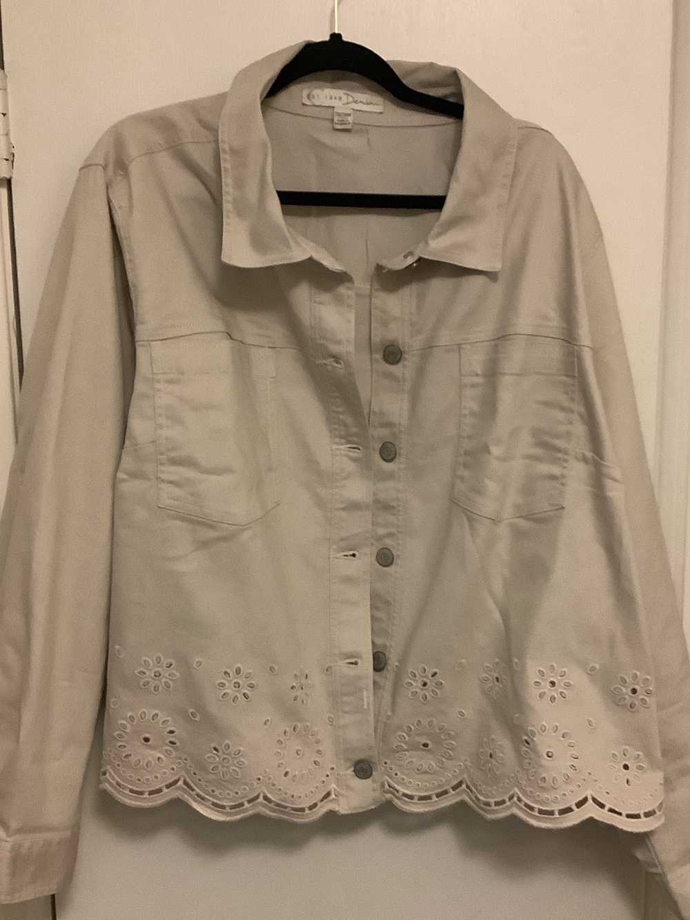 Denim jacket with eyelet hem from Cato